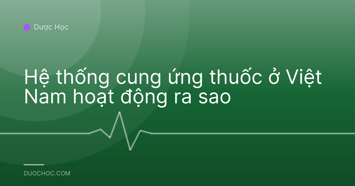 Hệ thống cung ứng thuốc ở Việt Nam hoạt động ra sao