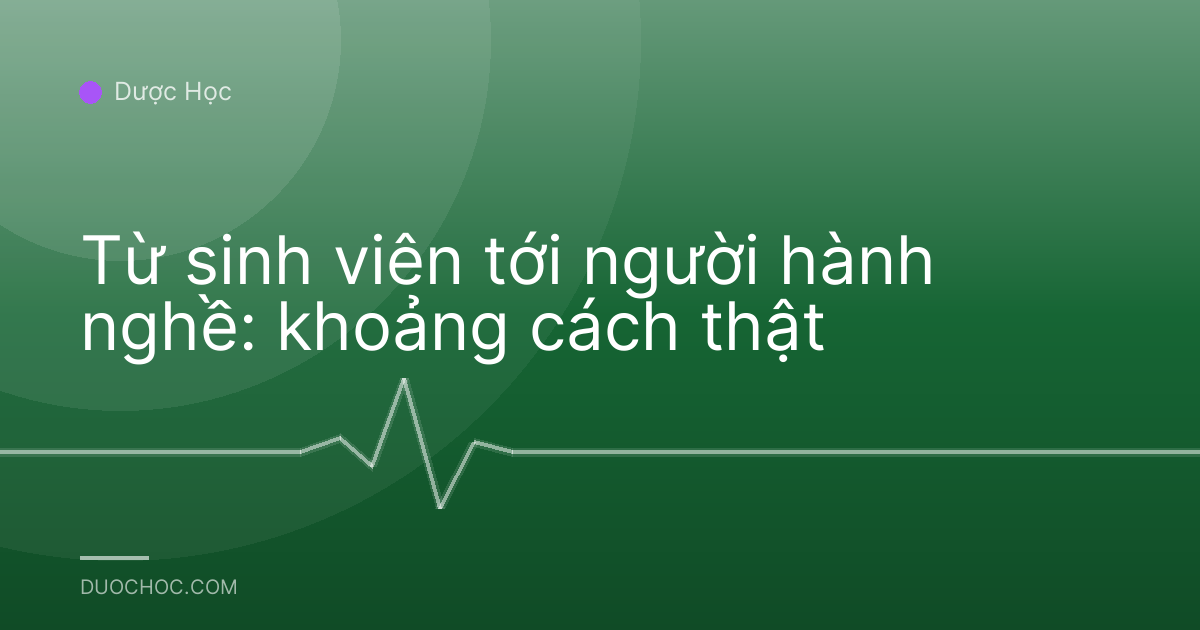 Từ sinh viên tới người hành nghề: khoảng cách thật